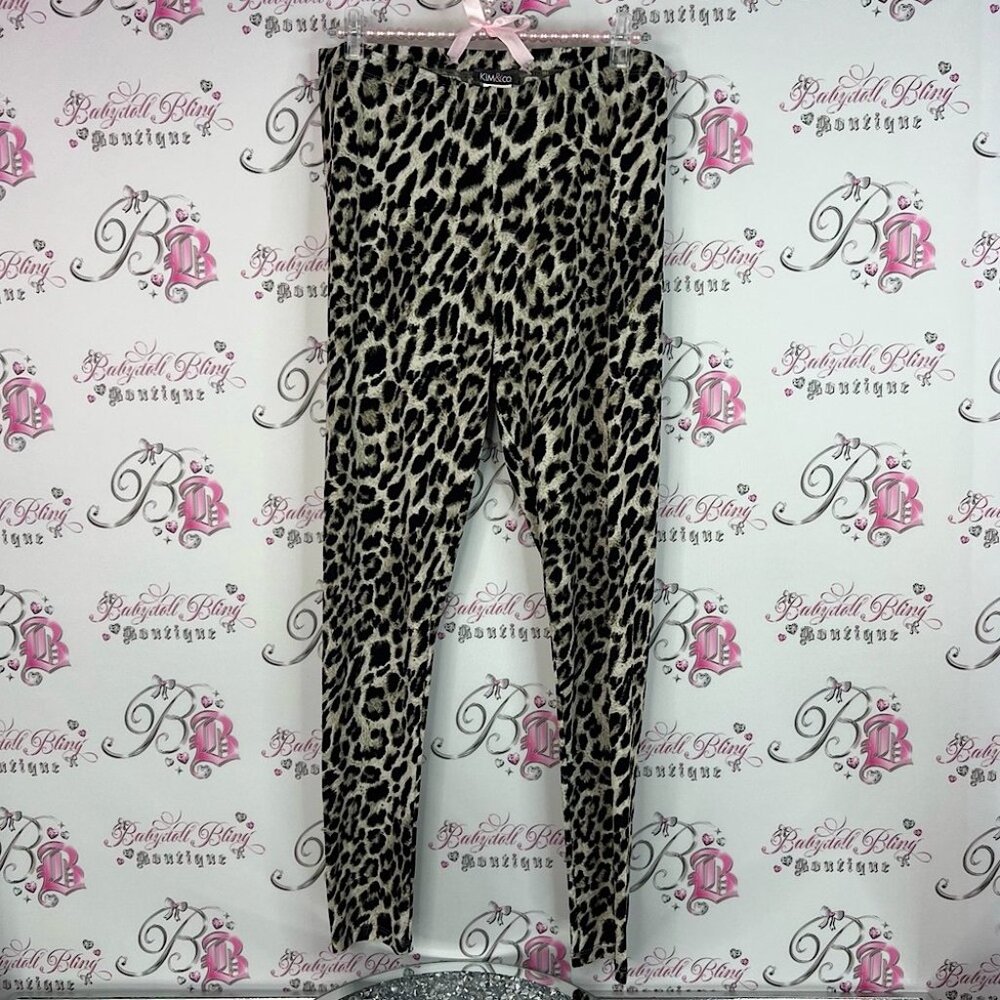 Kim and co tights cheetah animal print Chic Leopard Pattern Leggings
